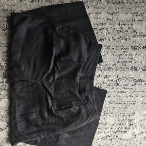 Banana Republic Black Linen-Blend Shorts with Elastic Waist